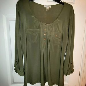 Olive Green 3/4 sleeve top